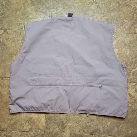 Rio Bravo By Prestige Fishing Vest Adult XXL Tan Canvas Full Zip Pockets - Picture 2 of 12